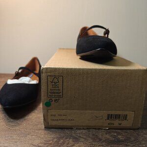 Margaux Mary Jane Flats in Black Suede
